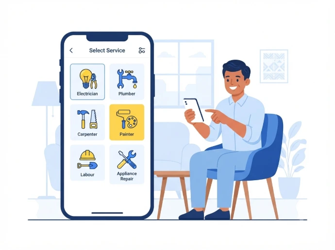 Choose home service on KaamHaazir